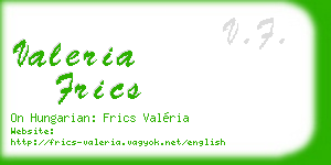 valeria frics business card