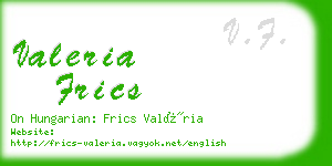 valeria frics business card